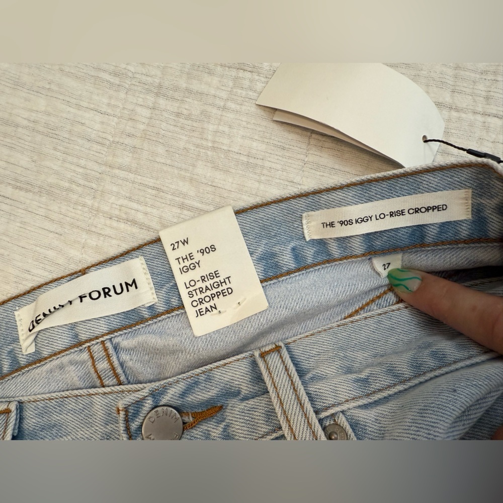 NEW Denim Forum The '90s Iggy Lo-rise Cropped Jean Size 27 - Picture 9 of 12